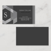 Carte De Visite Professionnel Moderne Simple Logo simple Monogramm (Devant / Derrière)