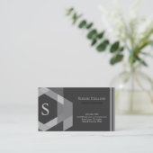 Carte De Visite Professionnel Moderne Simple Logo simple Monogramm (Debout devant)