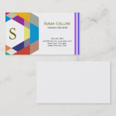 Carte De Visite Professionnel Moderne Simple Logo simple Monogramm (Devant / Derrière)