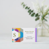 Carte De Visite Professionnel Moderne Simple Logo simple Monogramm (Debout devant)