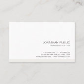 Carte De Visite Professionnel Moderne Simple Modèle élégant (Dos)