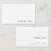 Carte De Visite Professionnel Moderne Simple Modèle élégant (Devant / Derrière)