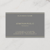 Carte De Visite Professionnel Moderne Simple Modèle Sophistiqué (Dos)