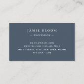 Carte De Visite Professionnel Moderne Simple Monogramme Initial Ma (Dos)