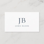 Carte De Visite Professionnel Moderne Simple Monogramme Initial Ma (Devant)