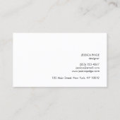 Carte De Visite Professionnel Moderne Simple Monogramme Rose (Dos)