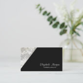 Carte De Visite Professionnel moderne simple, noir (Debout devant)