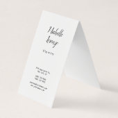 Carte De Visite Professionnel Moderne Simple Noir & Blanc (Devant)