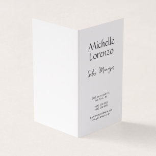 Carte De Visite Professionnel Moderne Simple Noir & Blanc