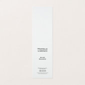 Carte De Visite Professionnel Moderne Simple Noir & Blanc (Extérieur déplié)