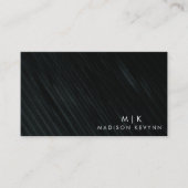 Carte De Visite Professionnel Moderne Simple Noir Minimaliste (Devant)