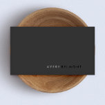 Carte De Visite Professionnel Moderne Simple Noir Minimaliste<br><div class="desc">Nettoyer le design minimal avec un arrière - plan noir solide. Une carte professionnelle et élégante. Une excellente carte de réseautage pour de nombreuses professions de l'écriture telles que : un romancier, scénariste, auteur-compositeur, chroniqueur, scénariste, auteur de fiction, artiste, etc. Pour des documents de marquage correspondants, envoyez-moi un courriel à...</div>