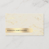 Carte De Visite Professionnel Moderne Simple Or Brossé Fond Métal (Devant)