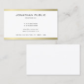 Carte De Visite Professionnel Moderne Simple Or simple look tendan (Devant / Derrière)