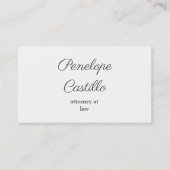 Carte De Visite Professionnel Moderne Simple Plain manuscrit (Devant)