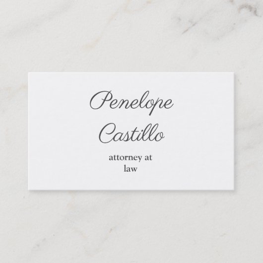 Carte De Visite Professionnel Moderne Simple Plain manuscrit (Devant)