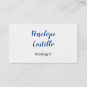 Carte De Visite Professionnel Moderne Simple Plain manuscrit (Devant)