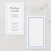 Carte De Visite Professionnel Moderne Simple Plain Premium Silk (Devant / Derrière)
