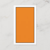 Carte De Visite Professionnel Moderne Simple Plat Orange & Blanc (Dos)
