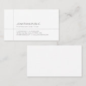 Carte De Visite Professionnel Moderne Simple Sophistiqué Simple (Devant / Derrière)