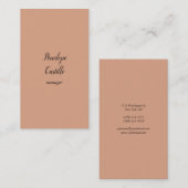 Carte De Visite Professionnel Moderne Simple Tumbleweed Color (Devant / Derrière)