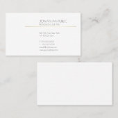 Carte De Visite Professionnel Moderne Sophistiqué Propre Plain (Devant / Derrière)