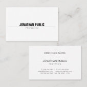 Carte De Visite Professionnel moderne tendance minimaliste Plain (Devant / Derrière)
