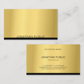 Carte De Visite Professionnel moderne tendance Modèle or élégant (Devant / Derrière)