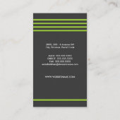 Carte De Visite Professionnel Moderne Vert (Dos)
