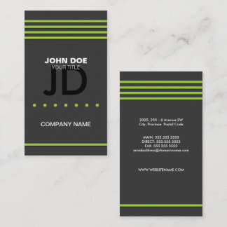 Carte De Visite Professionnel Moderne Vert