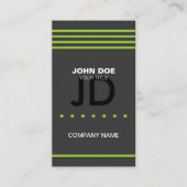 Carte De Visite Professionnel Moderne Vert (Devant)