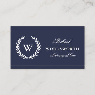 Carte de visite professionnel Monogram Classic