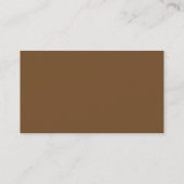 Carte de visite professionnel Monogramme Brown (Dos)