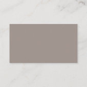 Carte De Visite Professionnel Monogrammé Taupe (Dos)