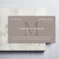 Professionnel Monogrammé Taupe