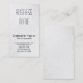 Carte de visite professionnel Motif gris blanc (Devant / Derrière)
