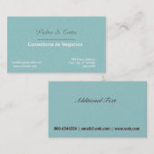 Carte De Visite Professionnel mou/bleu d'entreprise de conseiller (Devant / Derrière)