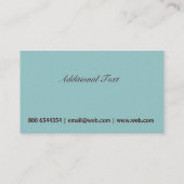 Carte De Visite Professionnel mou/bleu d'entreprise de conseiller (Dos)