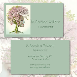 Carte De Visite Professionnel neurologique élégant fleur cérébrale