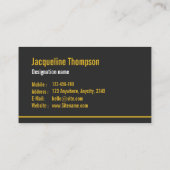 Carte De Visite professionnel noir (Dos)