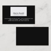 Carte de visite professionnel noir blanc (Devant / Derrière)