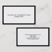 Carte de visite professionnel noir blanc clair (Devant / Derrière)