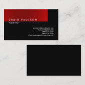 Carte de visite professionnel noir blanc clair (Devant / Derrière)