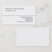 Carte de visite professionnel noir blanc élégant (Devant / Derrière)