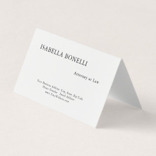 Carte De Visite Professionnel Noir Blanc Minimaliste Plat Créatif