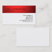 Carte de visite professionnel noir blanc rouge (Devant / Derrière)