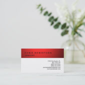 Carte de visite professionnel noir blanc rouge (Debout devant)