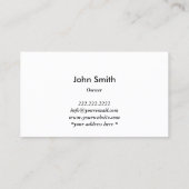 Carte de visite professionnel noir et blanc (Dos)