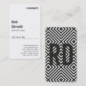 Carte De Visite Professionnel Noir et Blanc (Devant / Derrière)