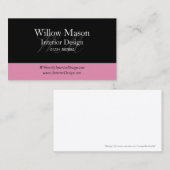 Carte de visite professionnel noir et blanc (Devant / Derrière)